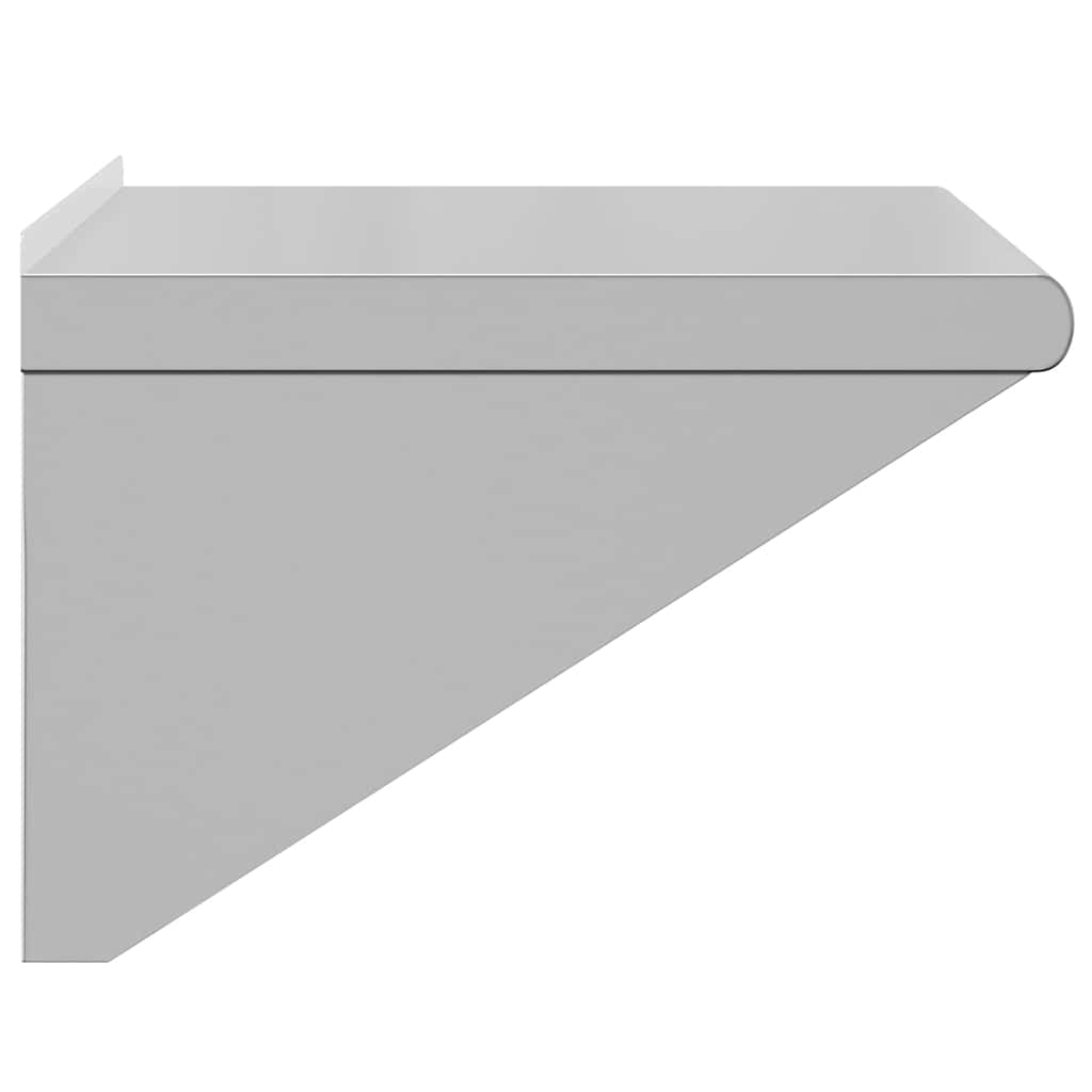 Mensola a Muro 50x45x31 cm Argento in Acciaio Inossidabile