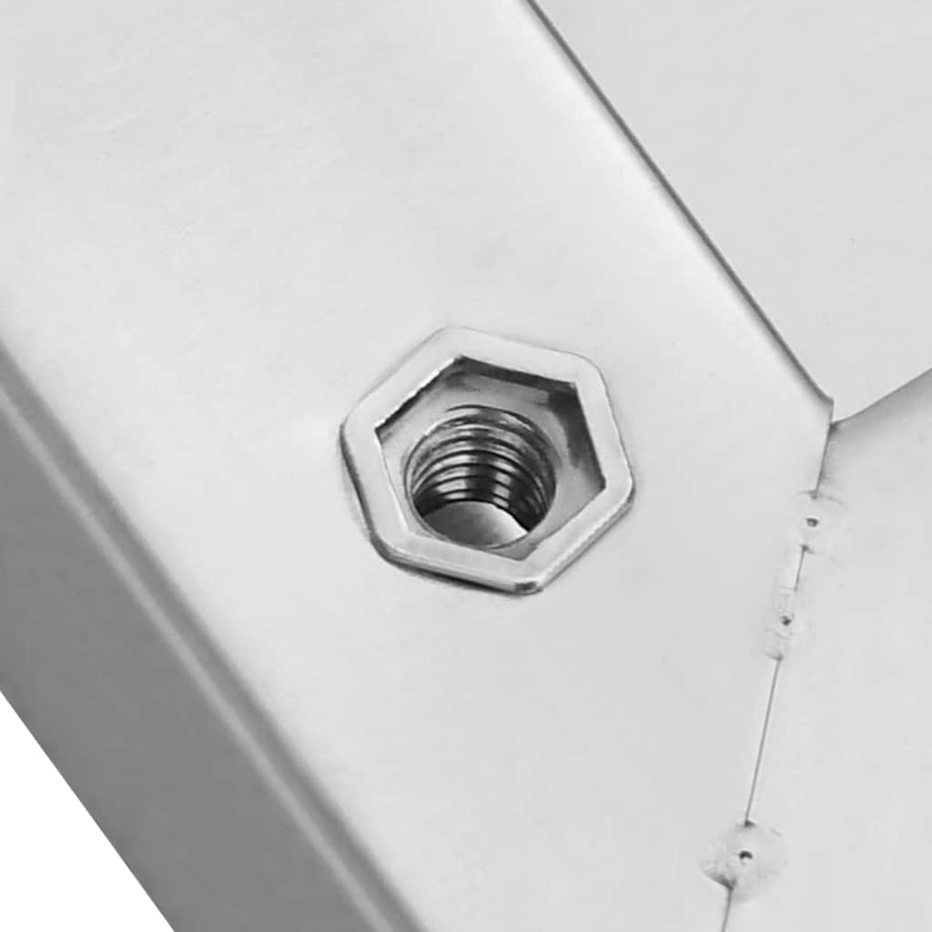 Mensole a Muro 2 pz 100x30x3 cm Argento in Acciaio Inossidabile