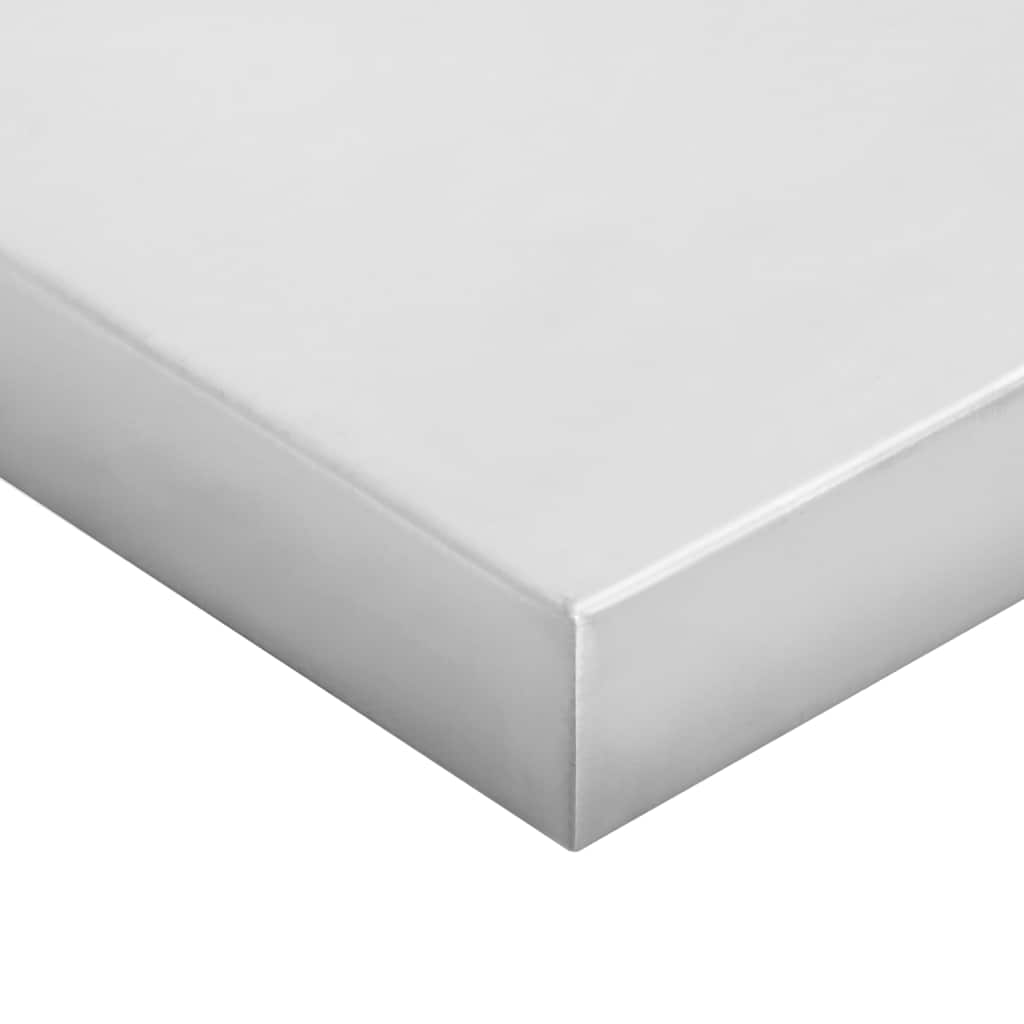 Mensole a Muro 2 pz 100x30x3 cm Argento in Acciaio Inossidabile