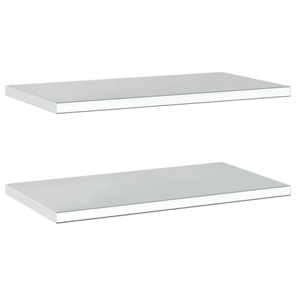 Mensole a Muro 2 pz 75x40 cm Argento in Acciaio Inossidabile | homemem39