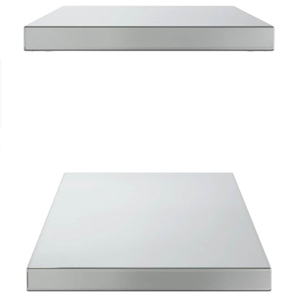 Mensole a Muro 2 pz 75x30 cm Argento in Acciaio Inossidabile | homemem39