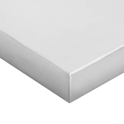 Mensole a Muro 2 pz 75x23,5cm Argento in Acciaio Inossidabile | homemem39