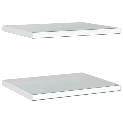 Mensole a Muro 2 pz 50x40 cm Argento in Acciaio Inossidabile | homemem39