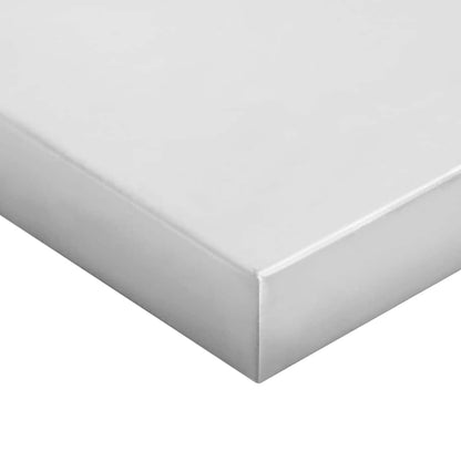 Mensole a Muro 2 pz 50x40 cm Argento in Acciaio Inossidabile | homemem39