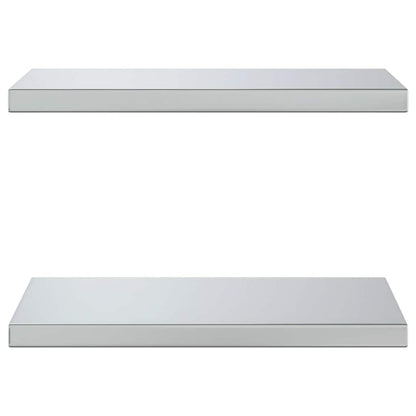 Mensole a Muro 2 pz 50x30 cm Argento in Acciaio Inossidabile