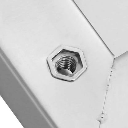 Mensole a Muro 2 pz 50x23,5cm Argento in Acciaio Inossidabile | homemem39