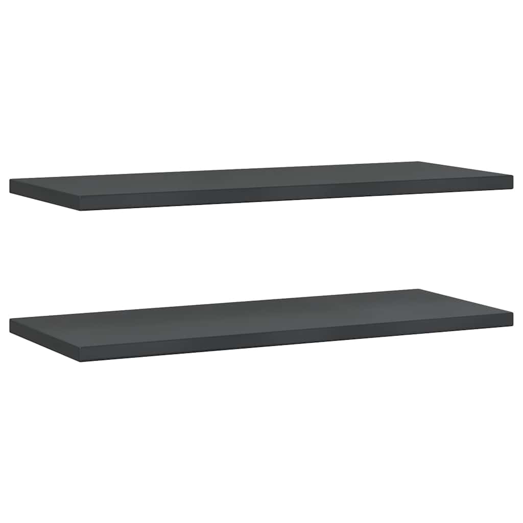 Mensole a Muro 2 pz 100x40 cm Nero in Acciaio Inossidabile | homemem39