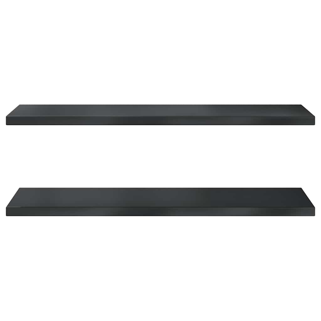 Mensole a Muro 2 pz 100x40 cm Nero in Acciaio Inossidabile