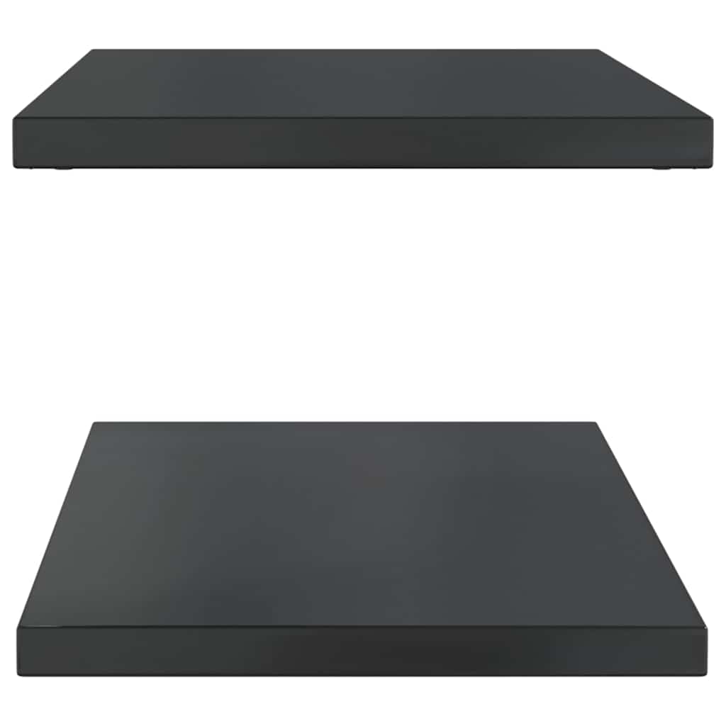Mensole a Muro 2 pz 100x40 cm Nero in Acciaio Inossidabile | homemem39
