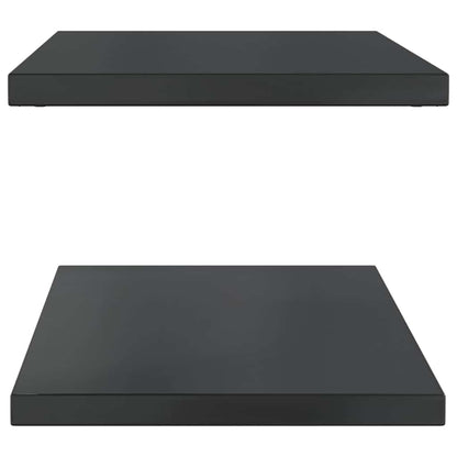 Mensole a Muro 2 pz 100x40 cm Nero in Acciaio Inossidabile | homemem39
