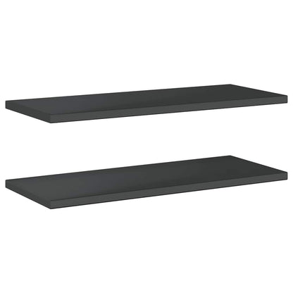 Mensole a Muro 2 pz 100x40 cm Nero in Acciaio Inossidabile | homemem39