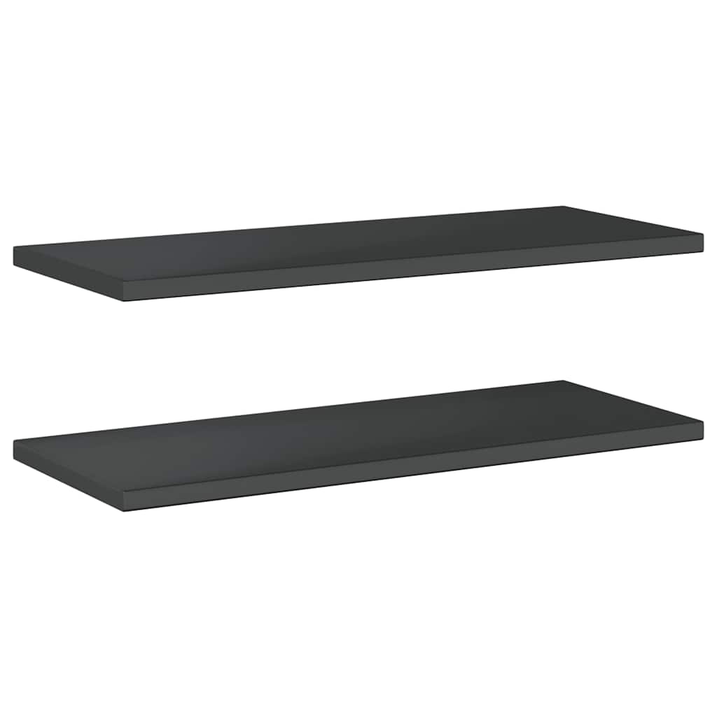 Mensole a Muro 2 pz 100x40 cm Nero in Acciaio Inossidabile