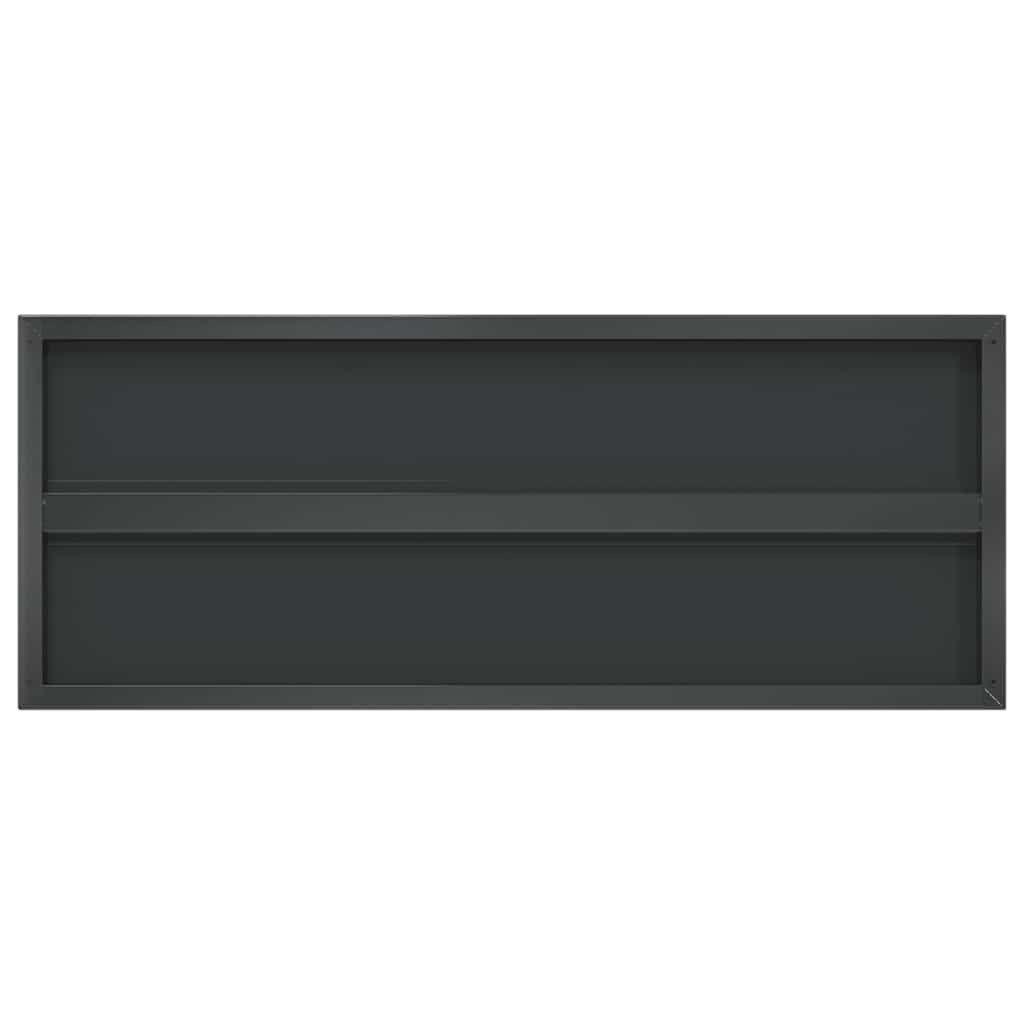 Mensole a Muro 2 pz 100x40 cm Nero in Acciaio Inossidabile | homemem39