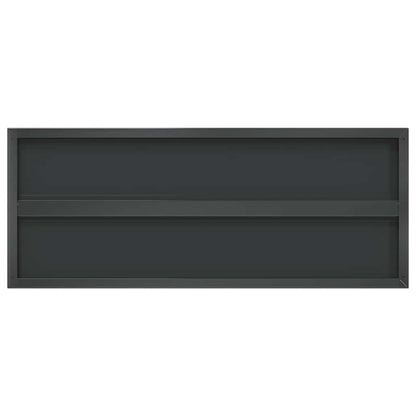 Mensole a Muro 2 pz 100x40 cm Nero in Acciaio Inossidabile | homemem39