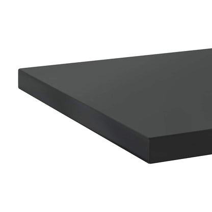 Mensole a Muro 2 pz 100x40 cm Nero in Acciaio Inossidabile | homemem39