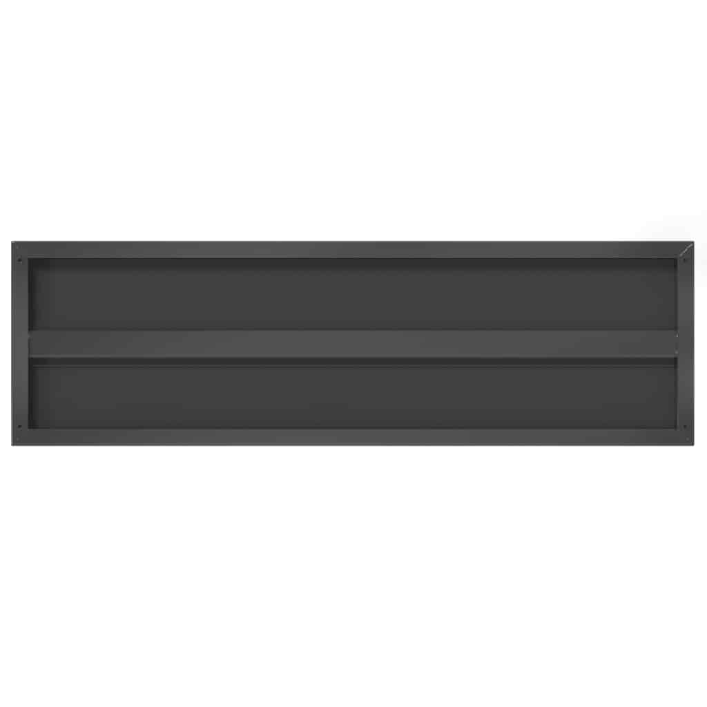 Mensole a Muro 2 pz 100x30 cm Nero in Acciaio Inossidabile | homemem39