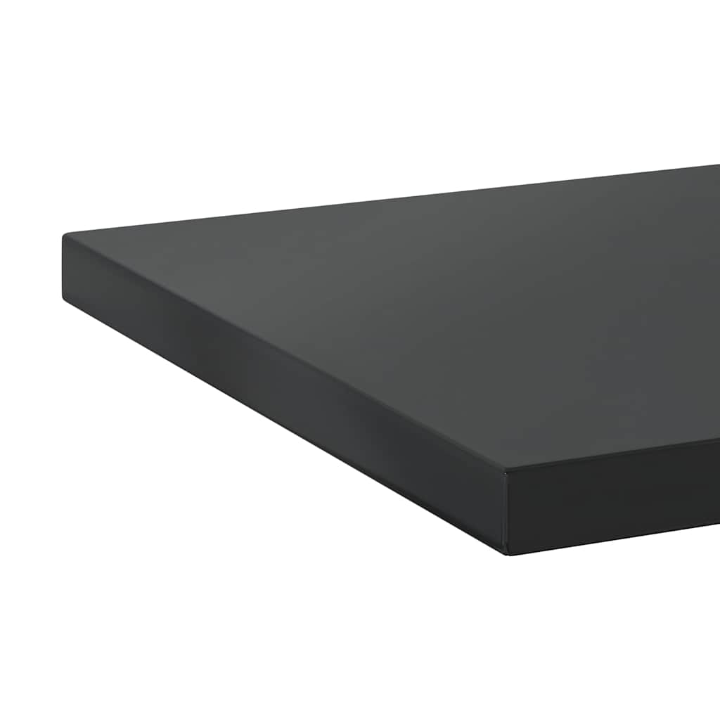 Mensole a Muro 2 pz 100x30 cm Nero in Acciaio Inossidabile