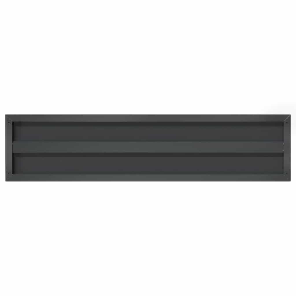 Mensole a Muro 2 pz 100x23,5 cm Nero in Acciaio Inossidabile | homemem39