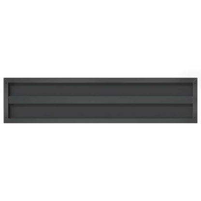 Mensole a Muro 2 pz 100x23,5 cm Nero in Acciaio Inossidabile | homemem39
