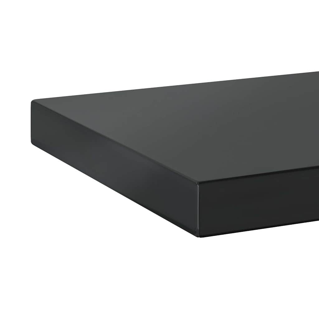 Mensole a Muro 2 pz 100x23,5 cm Nero in Acciaio Inossidabile | homemem39