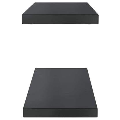 Mensole a Muro 2 pz 75x23,5 cm Nero in Acciaio Inossidabile | homemem39