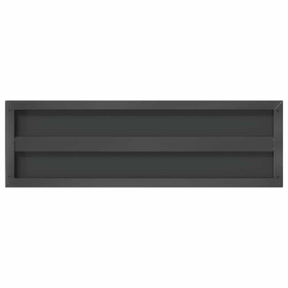 Mensole a Muro 2 pz 75x23,5 cm Nero in Acciaio Inossidabile