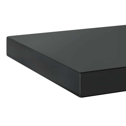 Mensole a Muro 2 pz 75x23,5 cm Nero in Acciaio Inossidabile | homemem39