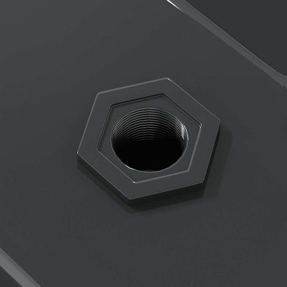 Mensole a Muro 2 pz 50x40 cm Nero in Acciaio Inossidabile