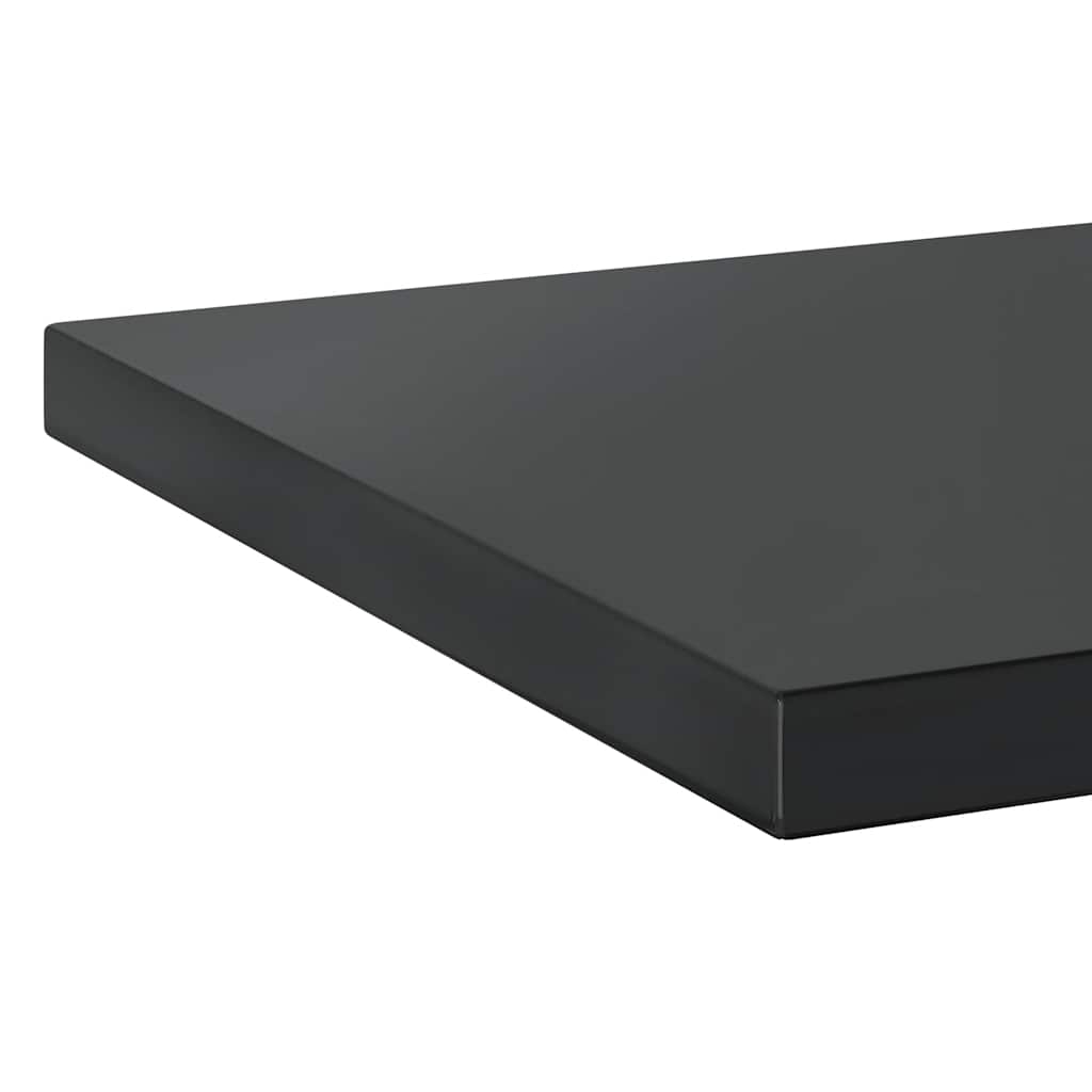 Mensole a Muro 2 pz 50x40 cm Nero in Acciaio Inossidabile | homemem39