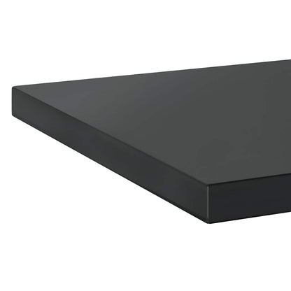 Mensole a Muro 2 pz 50x40 cm Nero in Acciaio Inossidabile