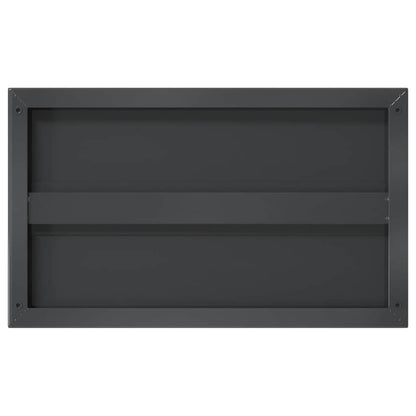 Mensole a Muro 2 pz 50x30 cm Nero in Acciaio Inossidabile