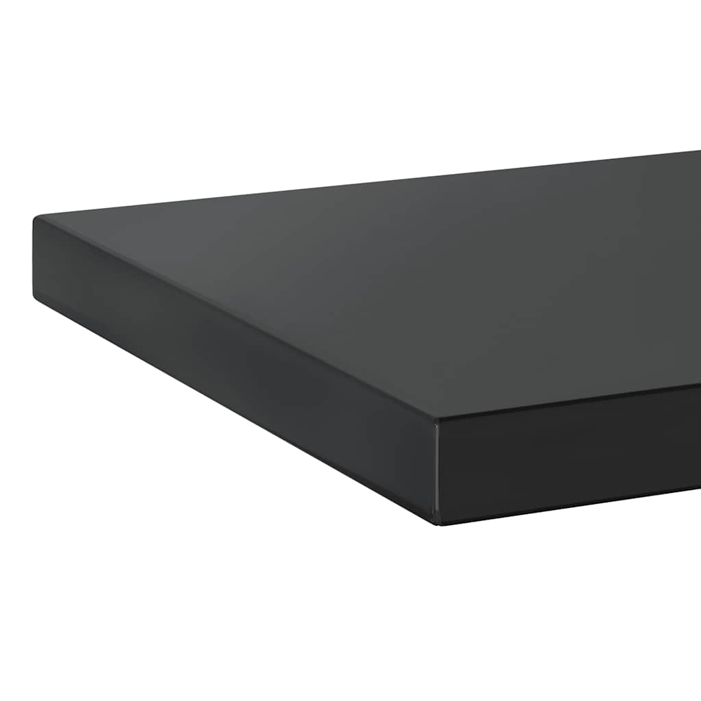 Mensole a Muro 2 pz 50x30 cm Nero in Acciaio Inossidabile