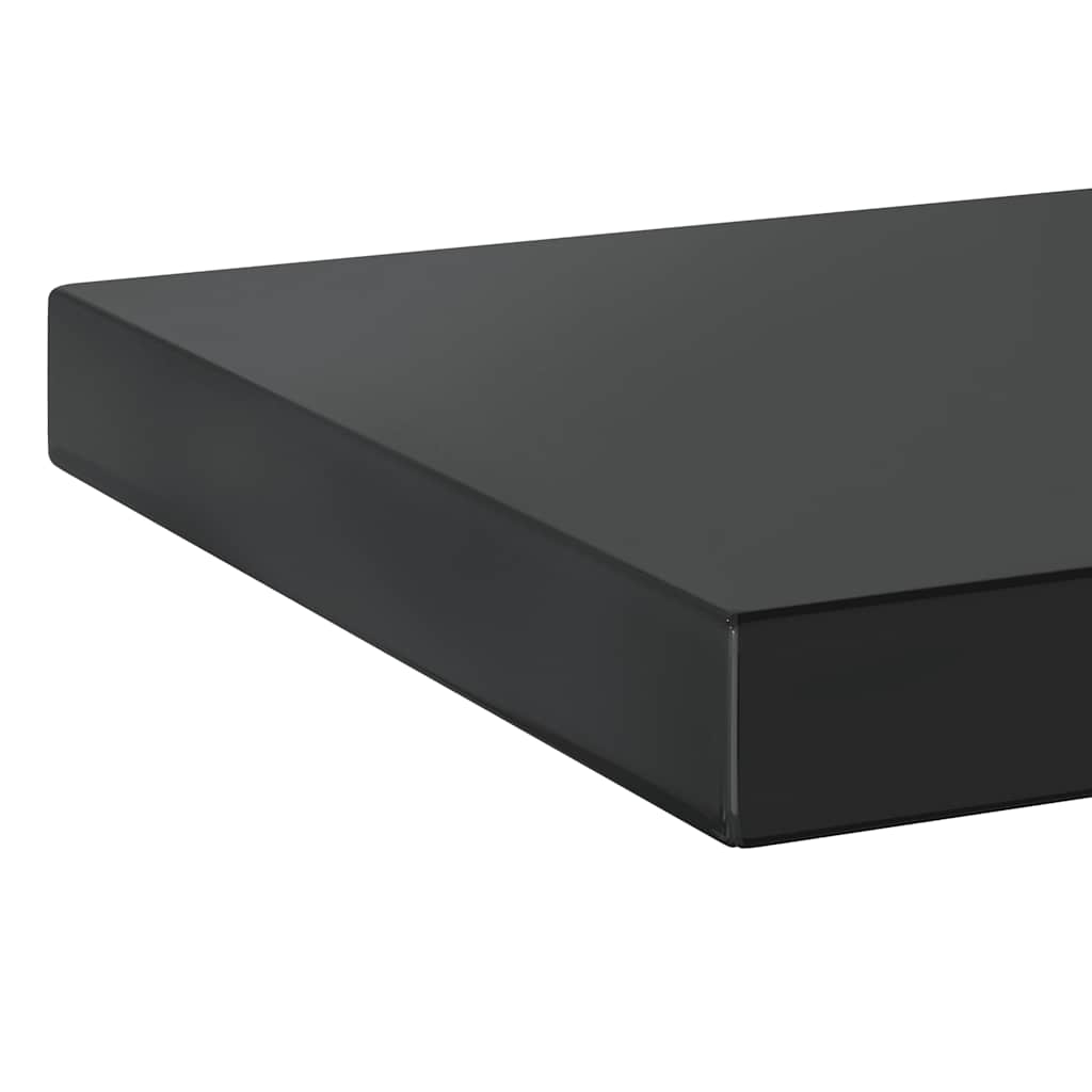 Mensole a Muro 2 pz 50x23,5 cm Nero in Acciaio Inossidabile | homemem39