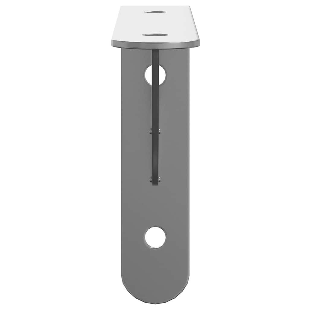 Staffe per Mensola 4 pz 15x2,5x11,5 cm in Acciaio Inox Argento