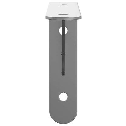 Staffe per Mensola 4 pz 15x2,5x11,5 cm in Acciaio Inox Argento