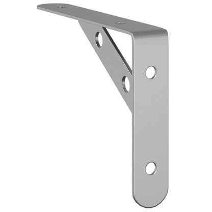Staffe per Mensola 4 pz 15x2,5x11,5 cm in Acciaio Inox Argento | homemem39