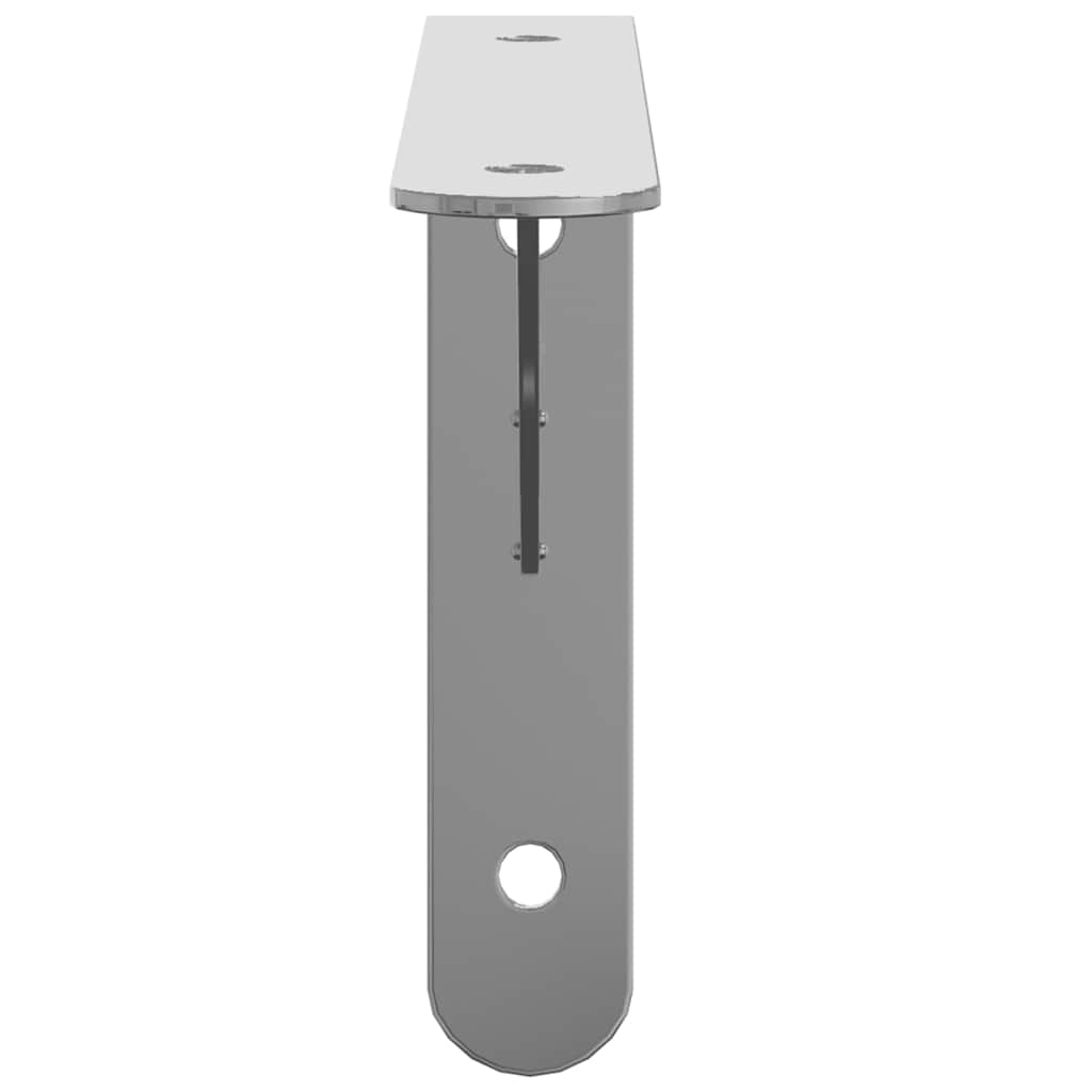 Staffe per Mensola 4 pz 20x2,5x14 cm in Acciaio Inox Argento | homemem39
