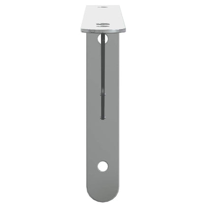 Staffe per Mensola 4 pz 23,5x2,5x15,5cm in Acciaio Inox Argento | homemem39