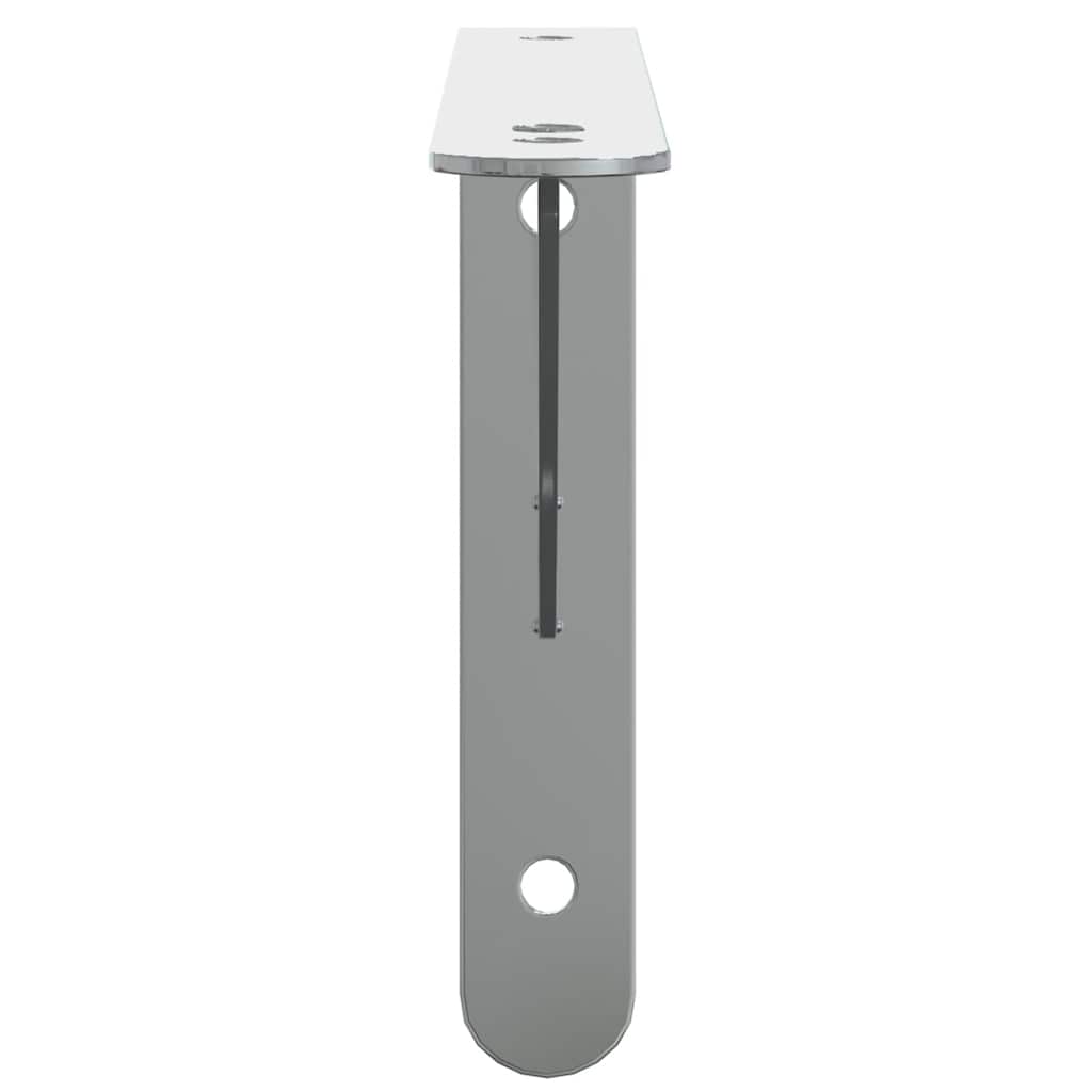 Staffe per Mensola 4 pz 23,5x2,5x15,5cm in Acciaio Inox Argento