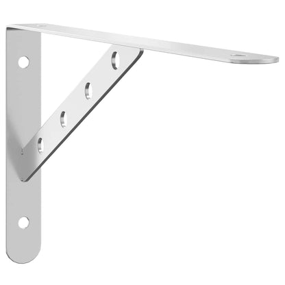 Staffe per Mensola 4 pz 30x2,5x15,5 cm in Acciaio Inox Argento | homemem39