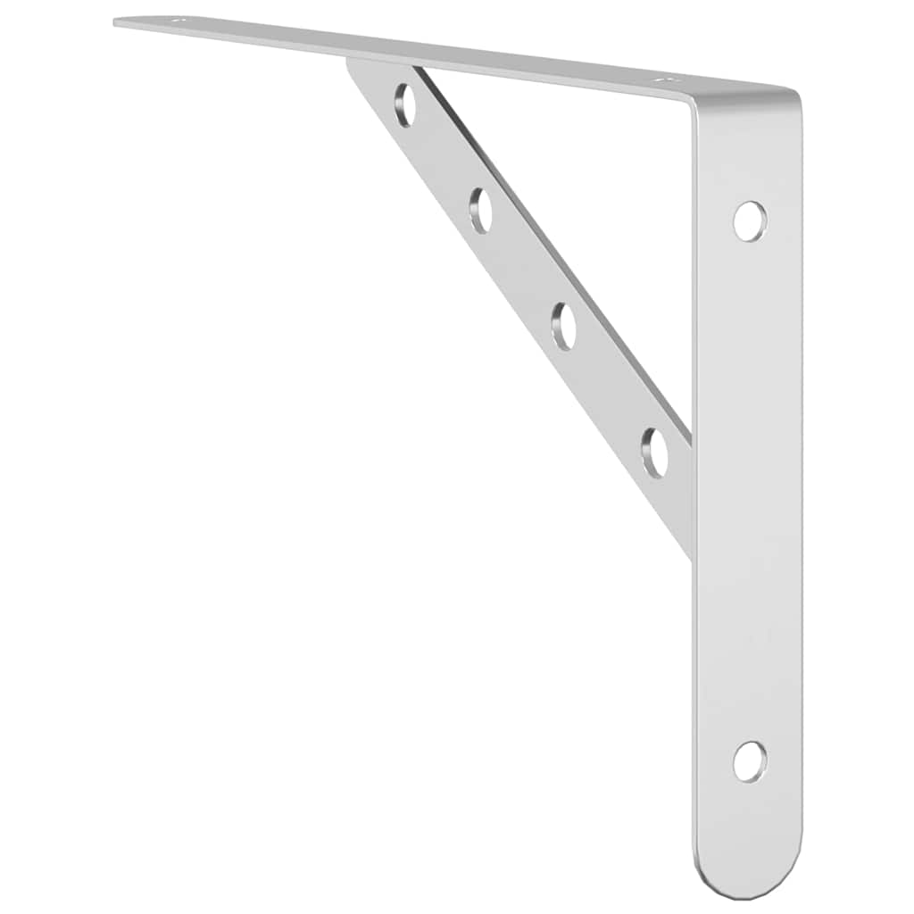 Staffe per Mensola 4 pz 30x2,5x15,5 cm in Acciaio Inox Argento | homemem39
