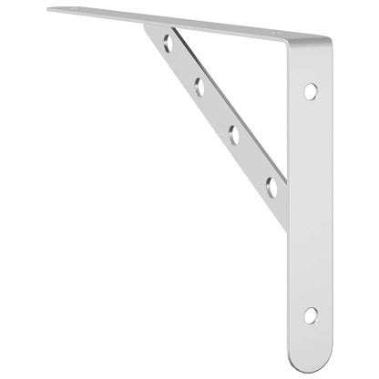 Staffe per Mensola 4 pz 30x2,5x15,5 cm in Acciaio Inox Argento | homemem39