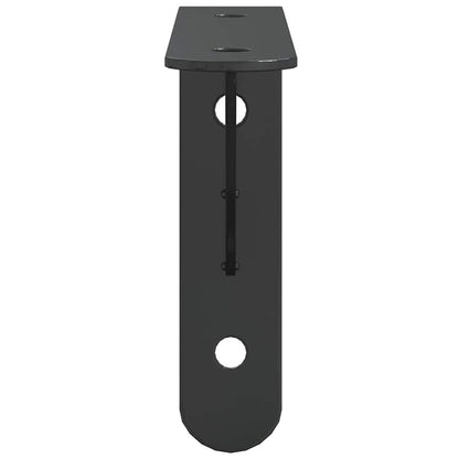 Staffe per Mensola 4 pz 15x2,5x11,5 cm in Acciaio Inox Nero | homemem39