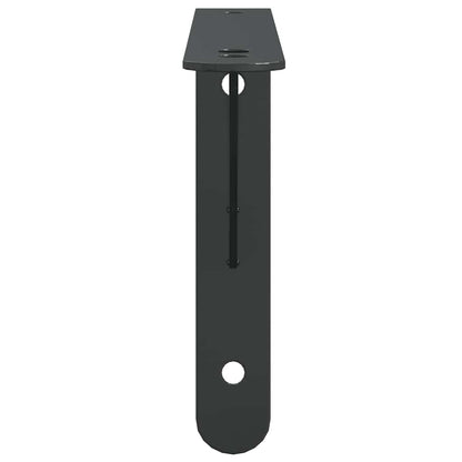 Staffe per Mensola 4 pz 23,5x2,5x15,5 cm in Acciaio Inox Nero | homemem39