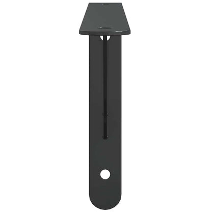 Staffe per Mensola 4 pz 30x2,5x15,5 cm in Acciaio Inox Nero