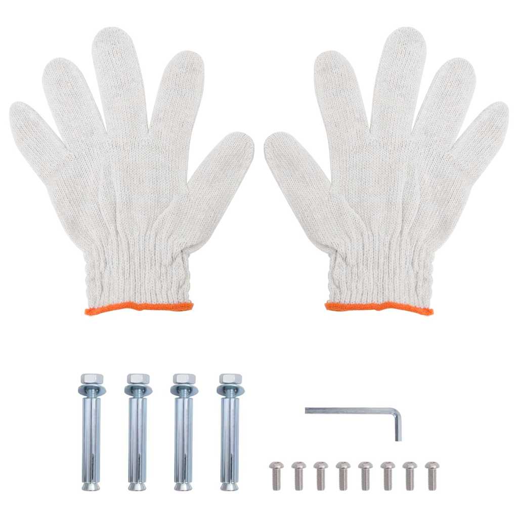 Mensola Muro 2 Ripiani 100x40x60cm Argento Acciaio Inossidabile | homemem39