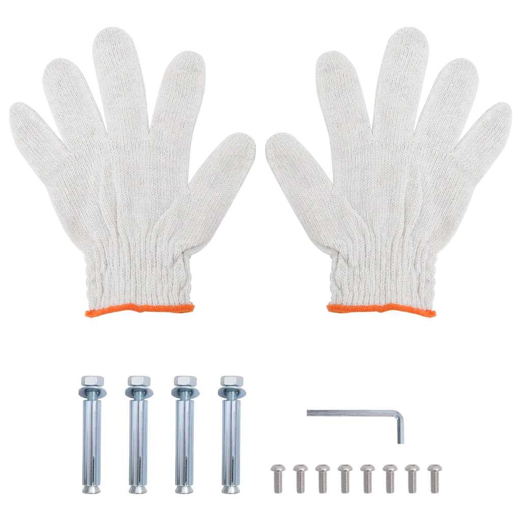 Mensola a Muro 2 Ripiani 50x23,5x48cm Argento in Acciaio Inox | homemem39
