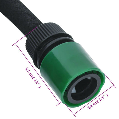 Tubo di Irrigazione da Giardino Nero 0,6" 10 m in Gomma