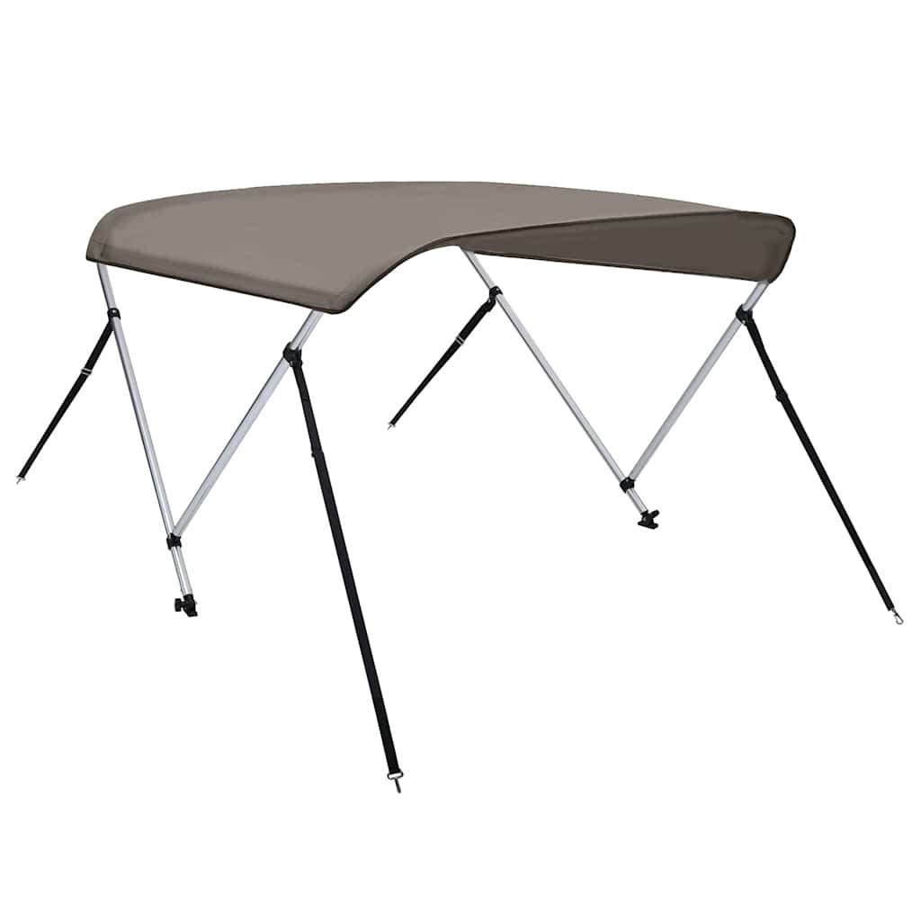 Bimini di Prua con Tendalino 2 Archi Grigio 150x120x110 cm | homemem39