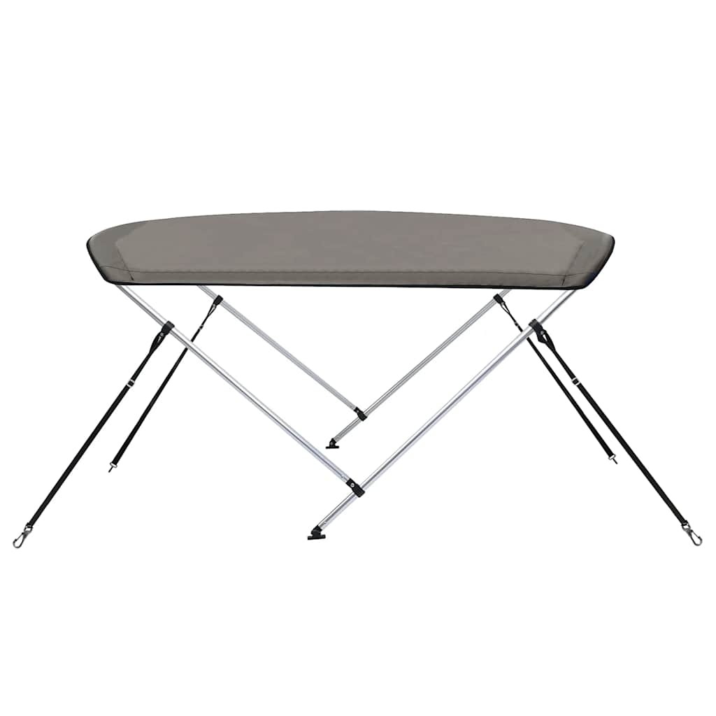 Bimini di Prua con Tendalino 2 Archi Grigio 150x120x110 cm | homemem39